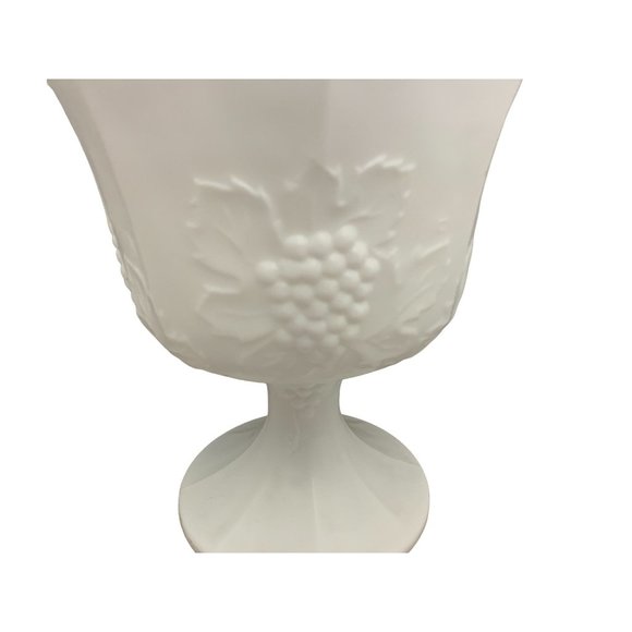 Colony Harvest Milk Glass Planter / Compote 6.5" Tall - Picture 3 of 7